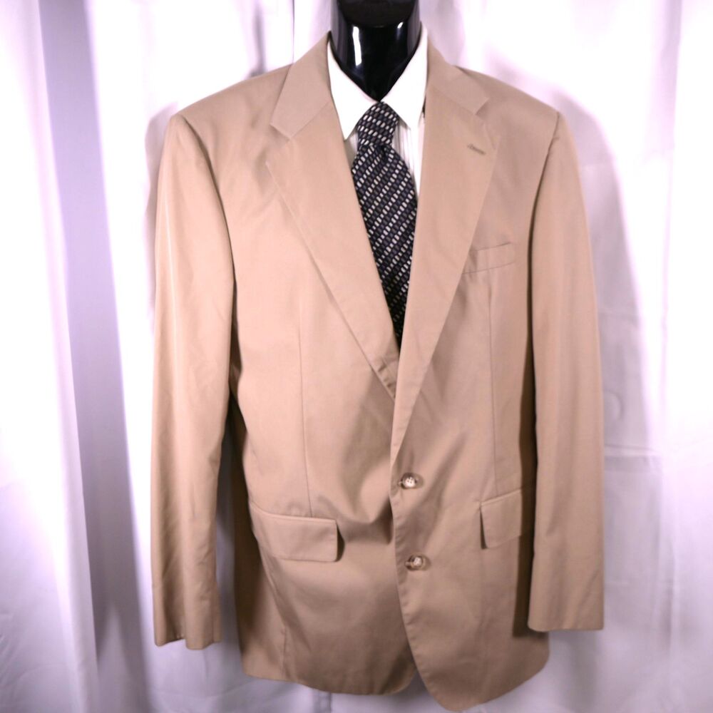 Jos.‎ A. Bank Men's Beige Blazer Approx 42L Two Button Sport Coat